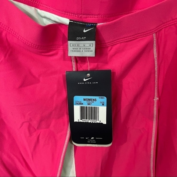 Nike womens medium pleated mesh tennis skort skirt nwt pink grey M - Picture 6 of 7